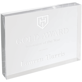 Acrylic Awards - 8x6 Clear Rectangle