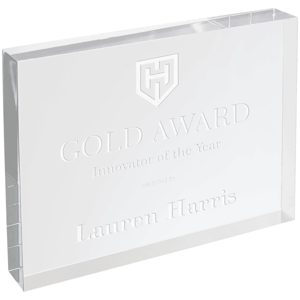 Acrylic Awards - 8x6 Clear Rectangle