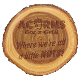 Rustic Round Wooden Plaque