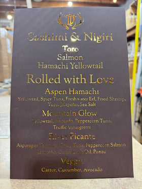 Leather & Wood & Vinyl Signage