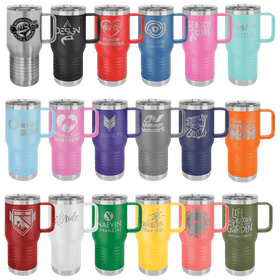 40 oz. Stainless Steel Travel Mug with Handle