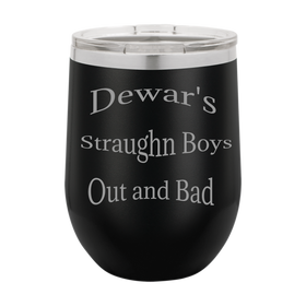 Custom Engraved 12 oz Wine Tumbler