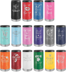 Custom Engraved Slim Can Koozie