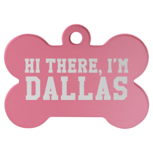 Pet ID Tag Bone SM (1 1/8