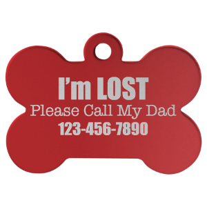 Pet ID Tag Bone SM (1 1/8