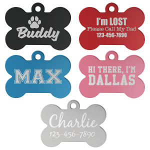 Pet ID Tag Bone SM (1 1/8