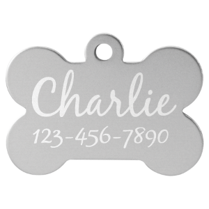 Pet ID Tag Bone SM (1 1/8