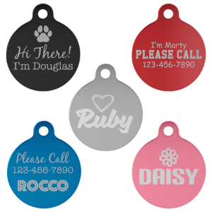 Pet ID Tag Round LG (1 1/5