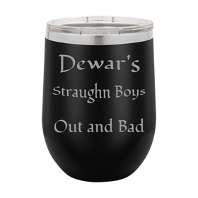 Custom Engraved 12 oz Wine Tumbler